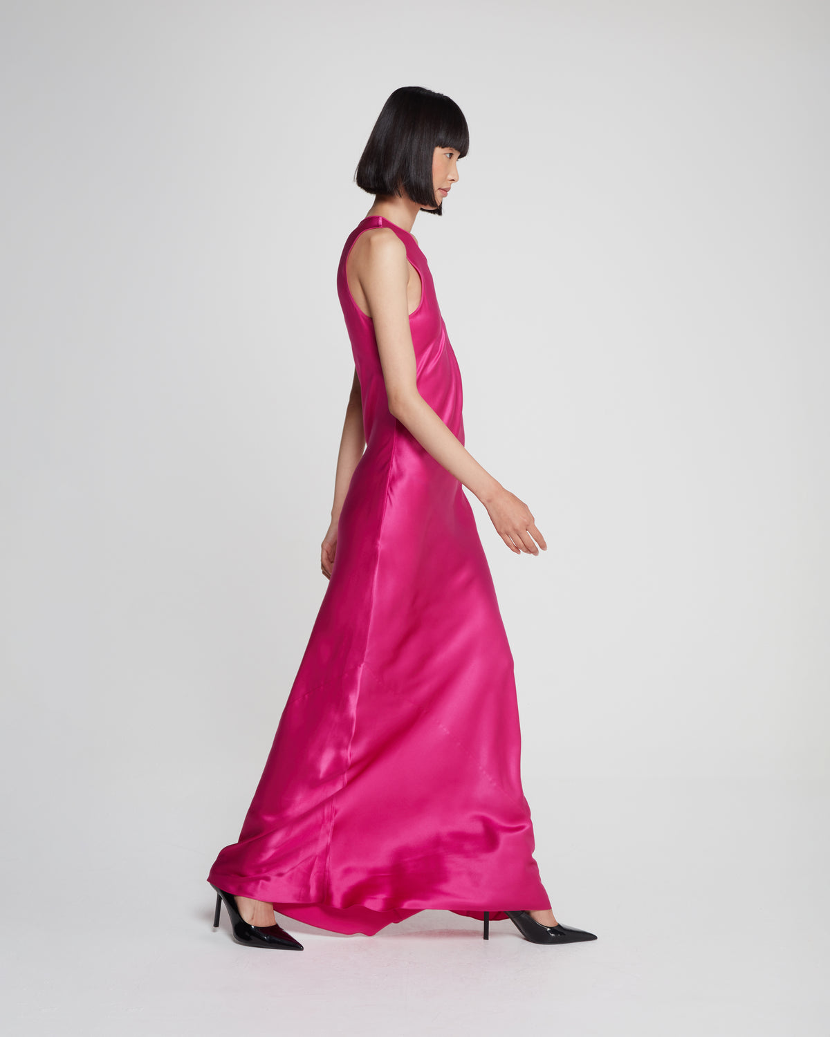 Silk Tank Dress - Raspberry Pink SERENA BUTE