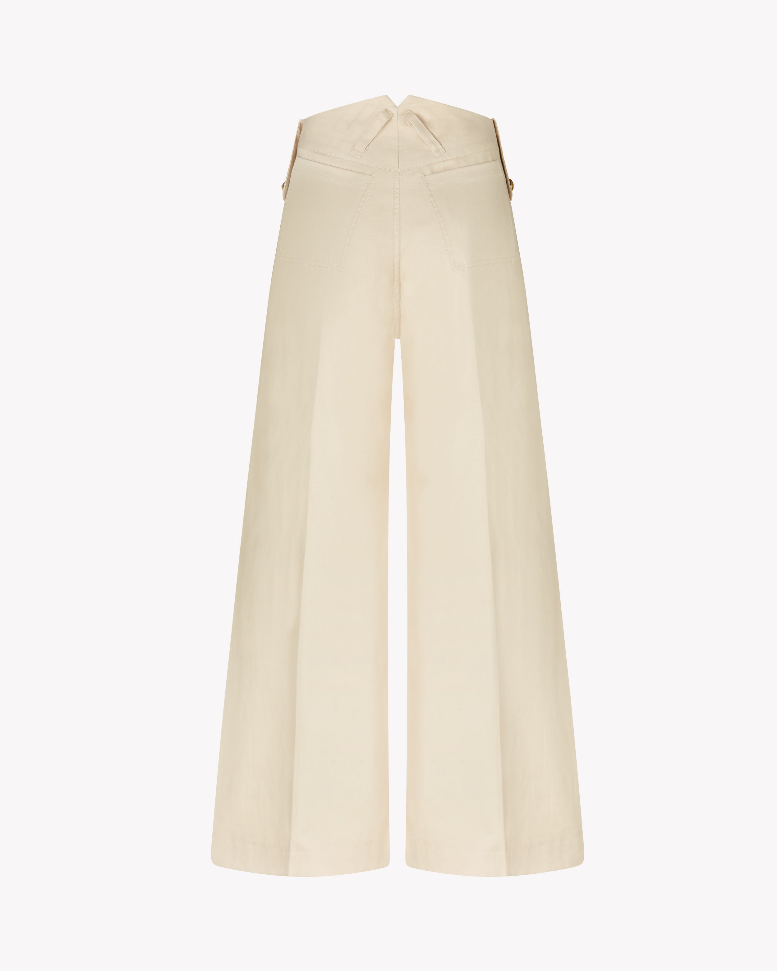 Slouchy Wide Leg Trouser - Ecru