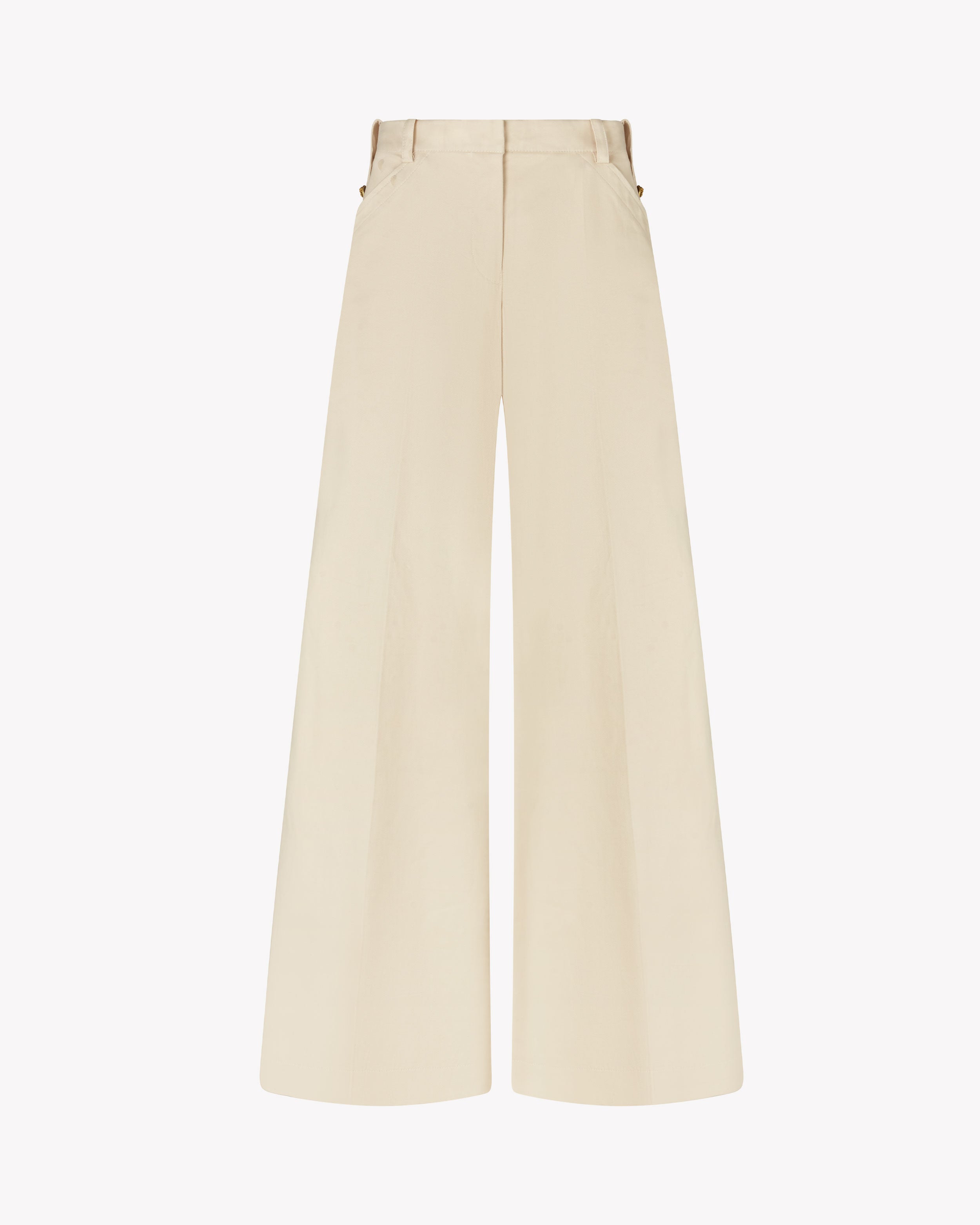 Slouchy Wide Leg Trouser - Ecru