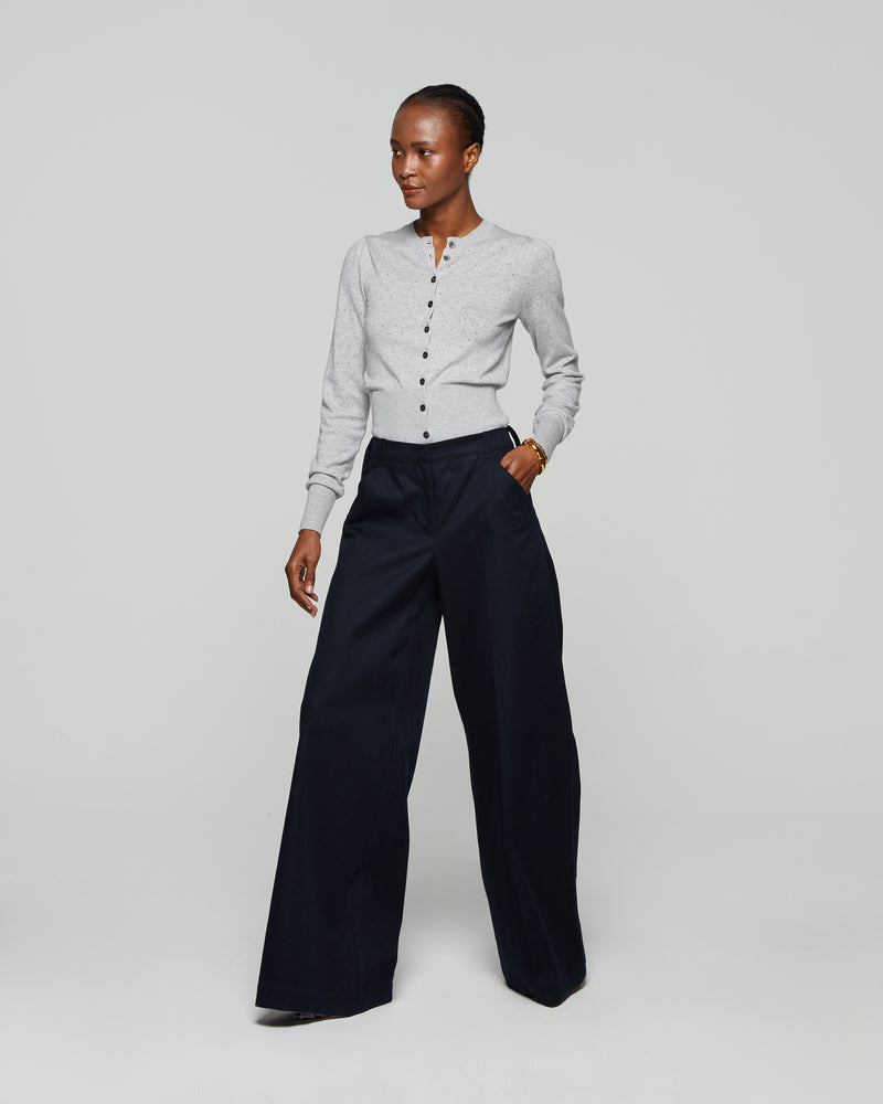 Slouchy Wide Leg Trouser - Midnight Navy picture #1