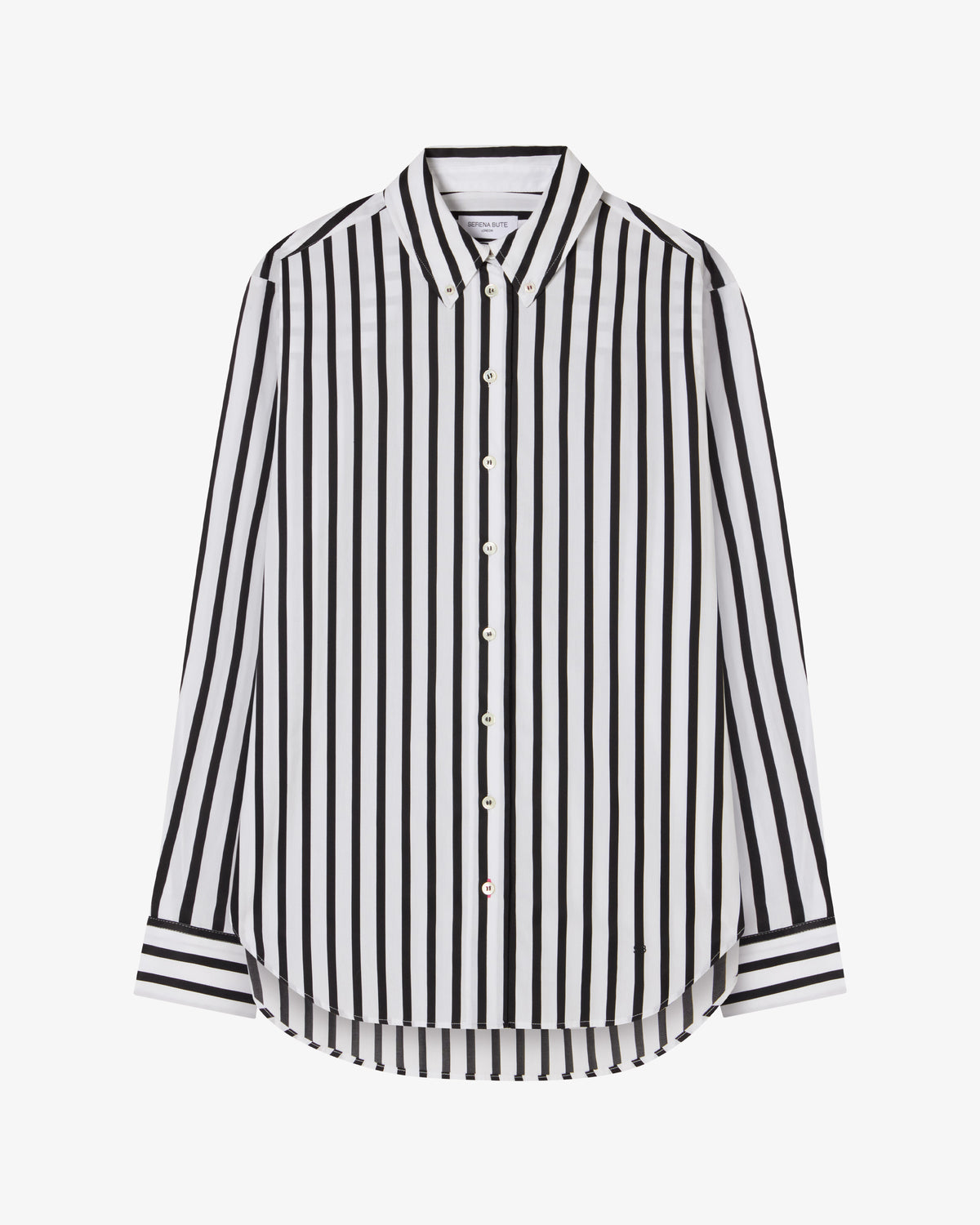 Striped Button Down Shirt - White/Black