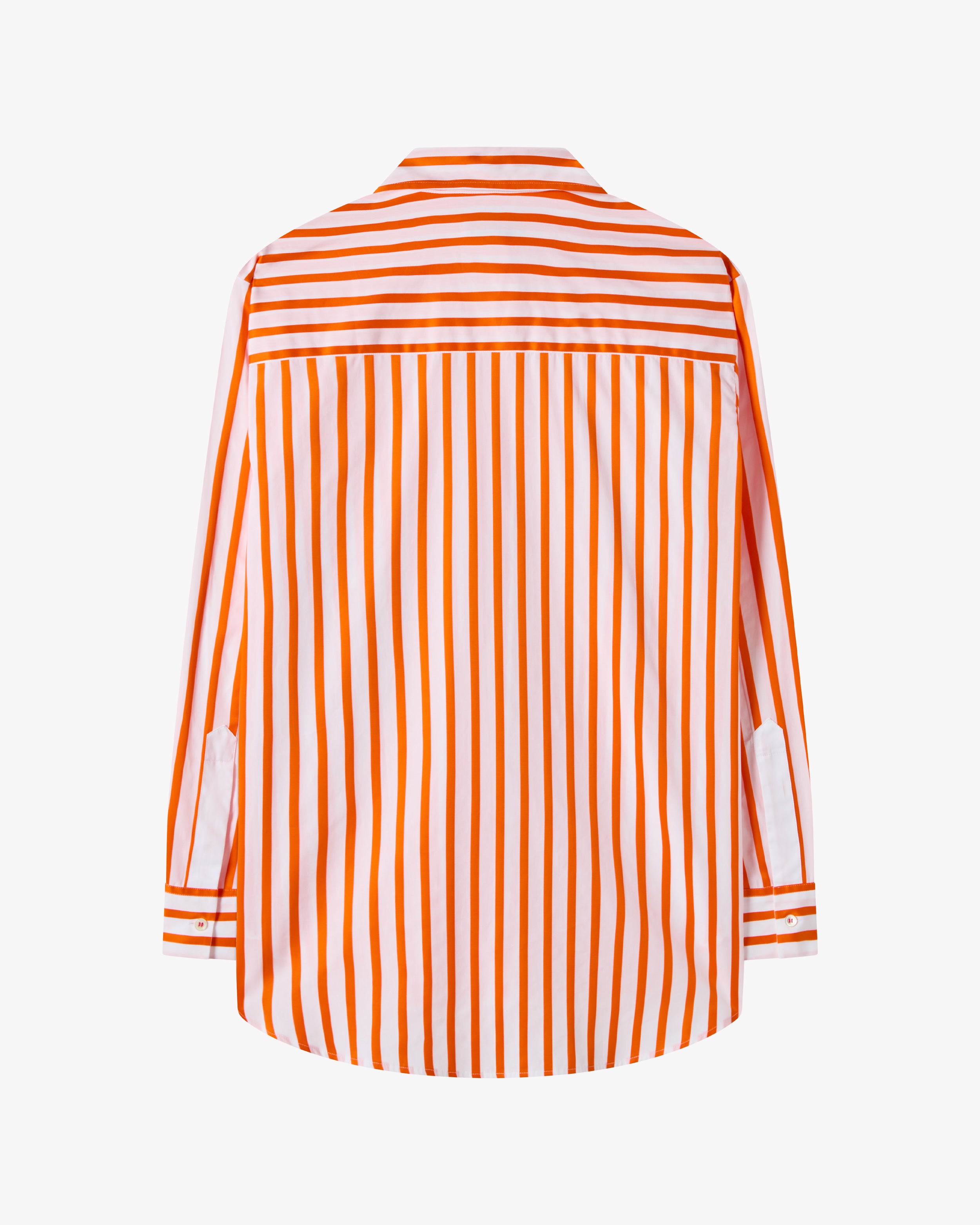 Striped Button Down Shirt - White/Orange