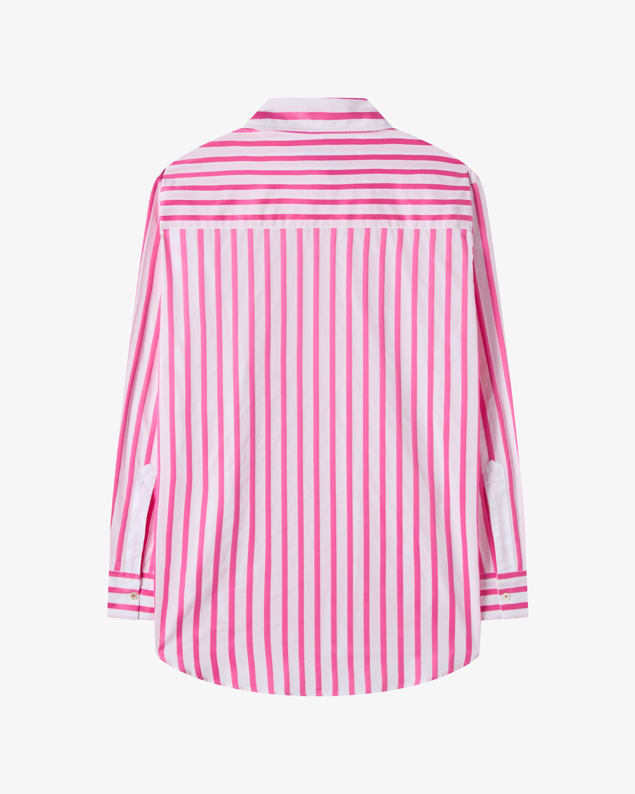 Striped Button Down Shirt - White/Pink