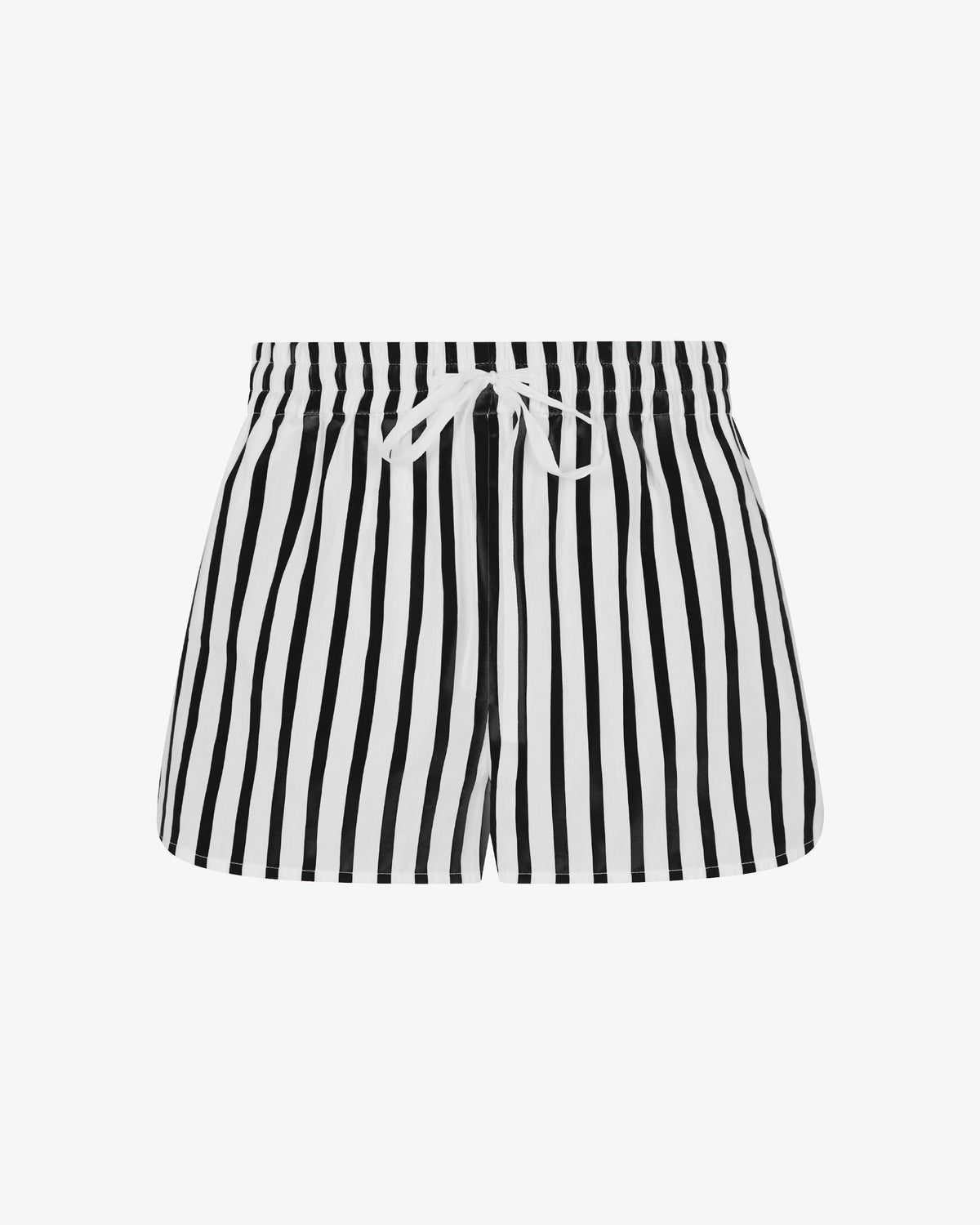 Striped Summer Shorts - White/Black