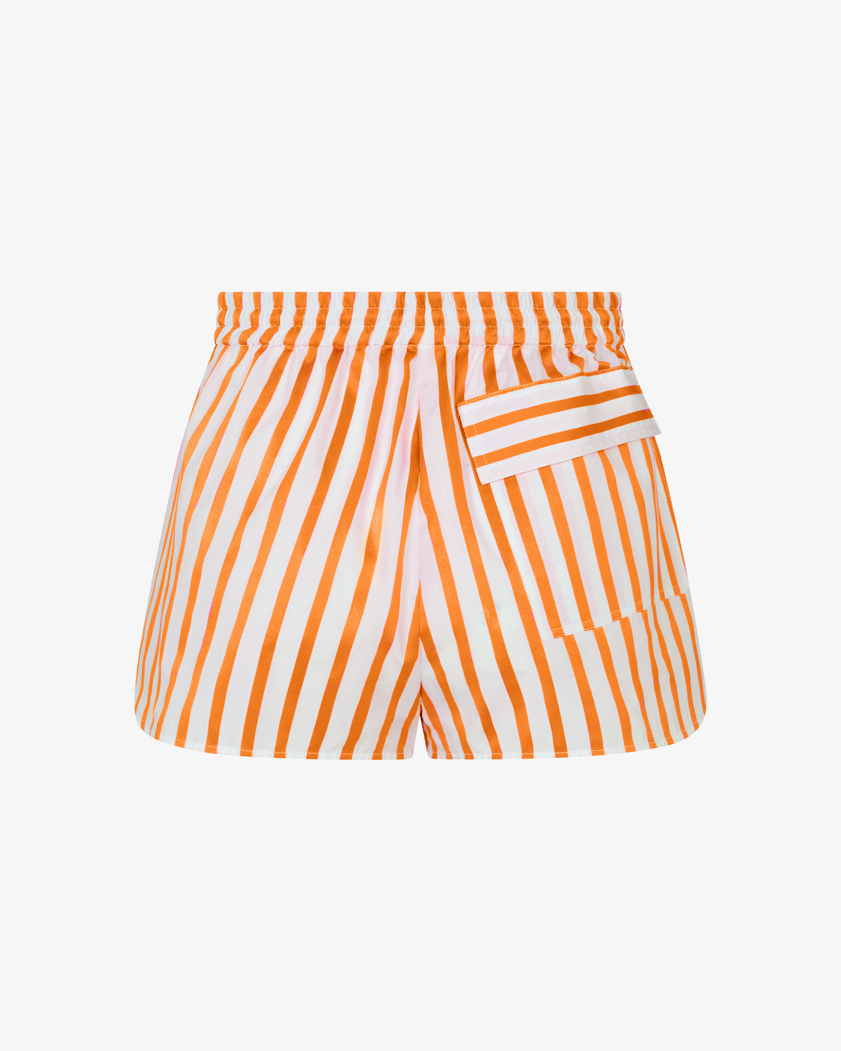 Striped Summer Shorts - White/Orange