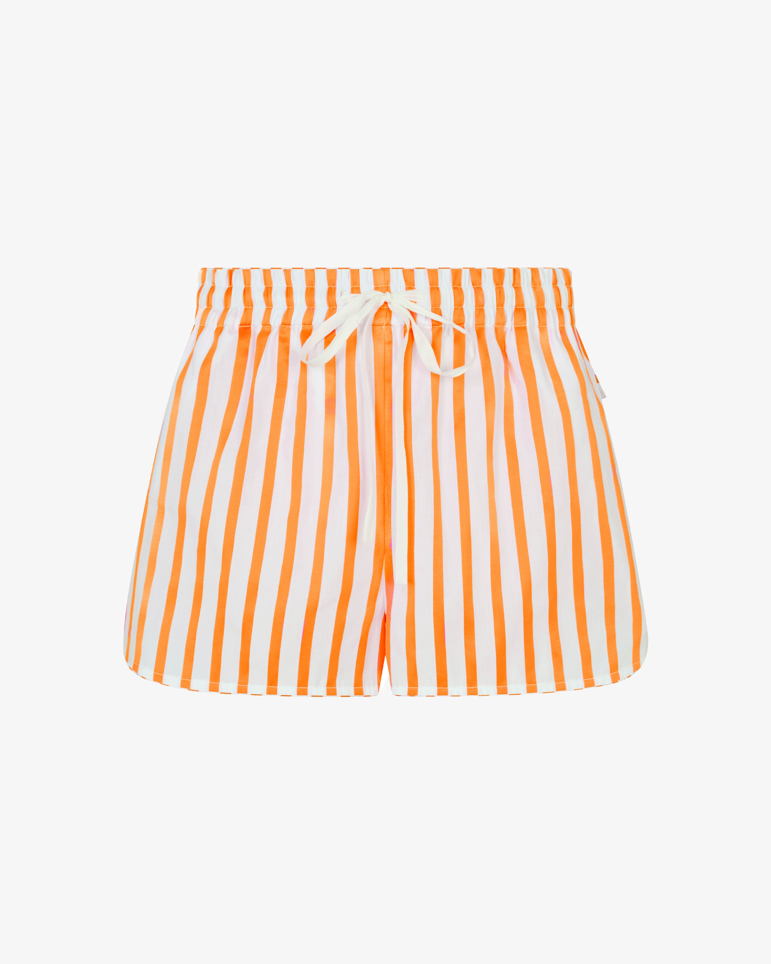 Striped Summer Shorts - White/Orange