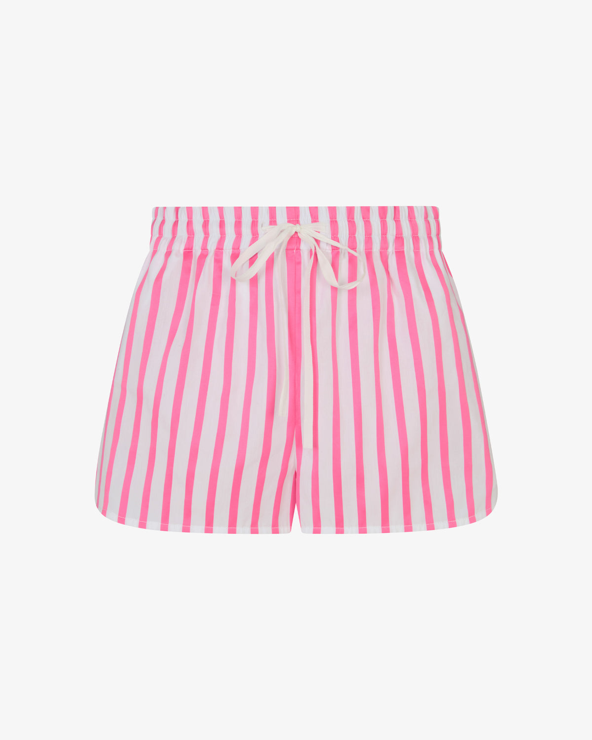 Striped Summer Shorts - White/Pink