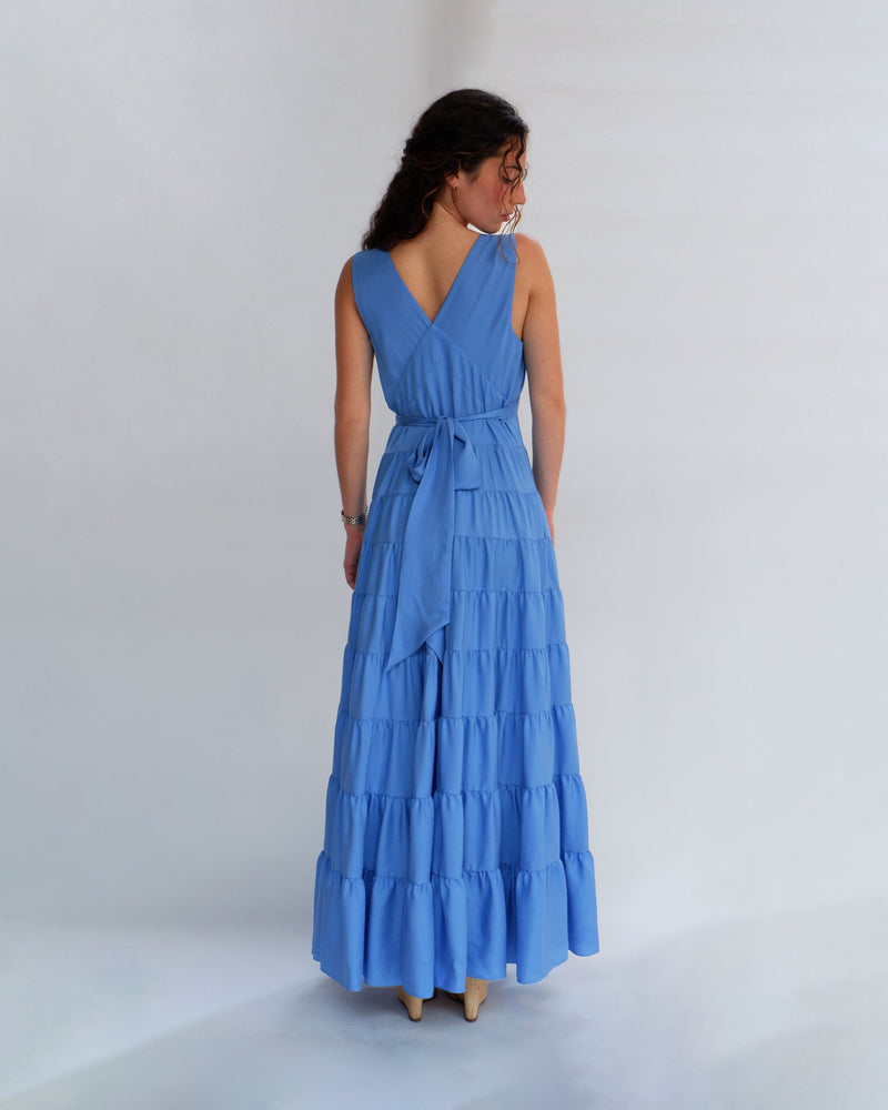 Tiered Summer Dress - Riviera Blue picture #4