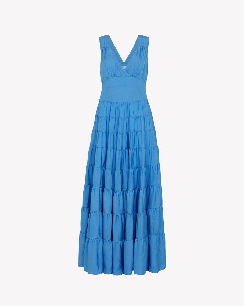 Tiered Summer Dress - Riviera Blue picture #2
