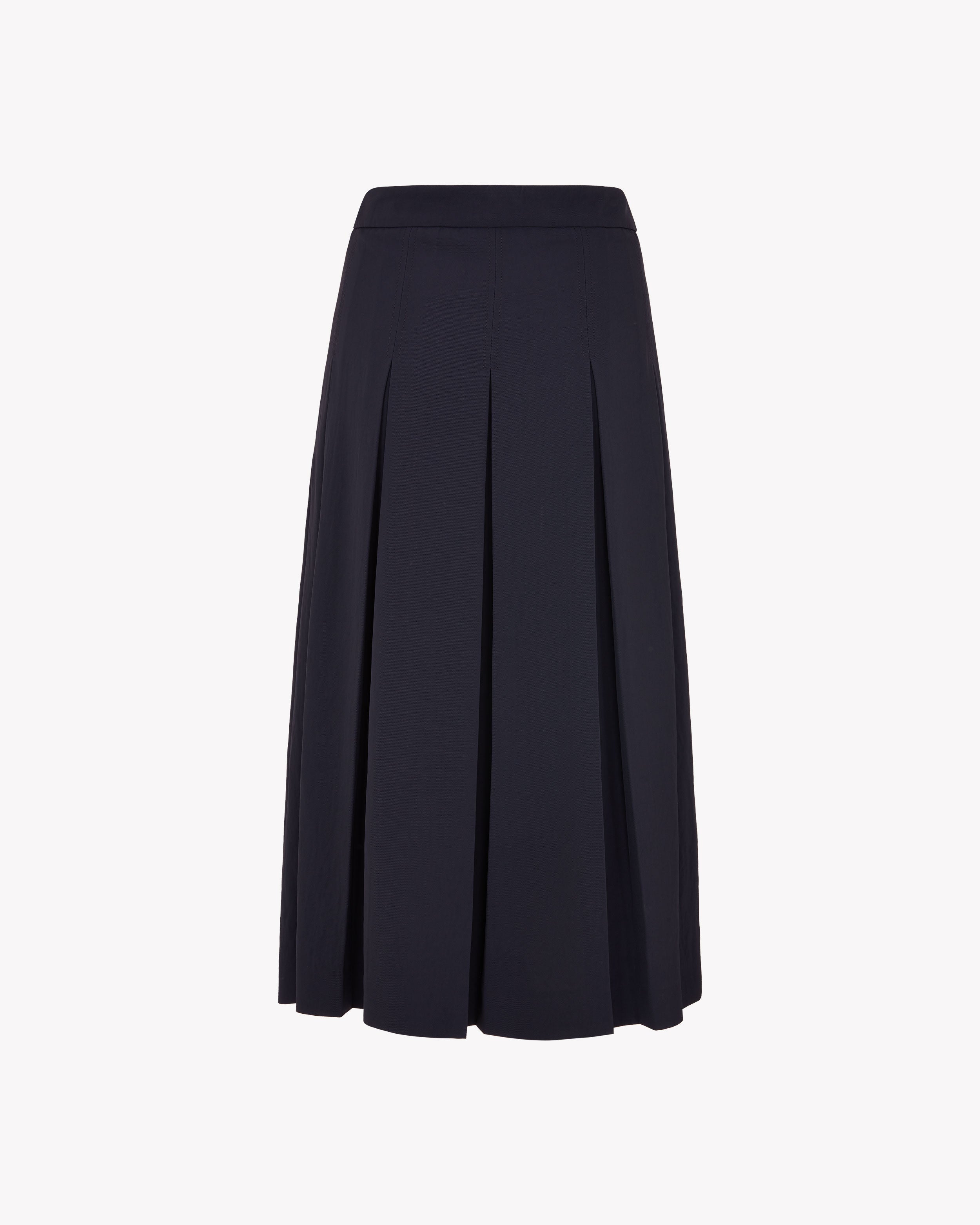 Pleated midi clearance skirt navy