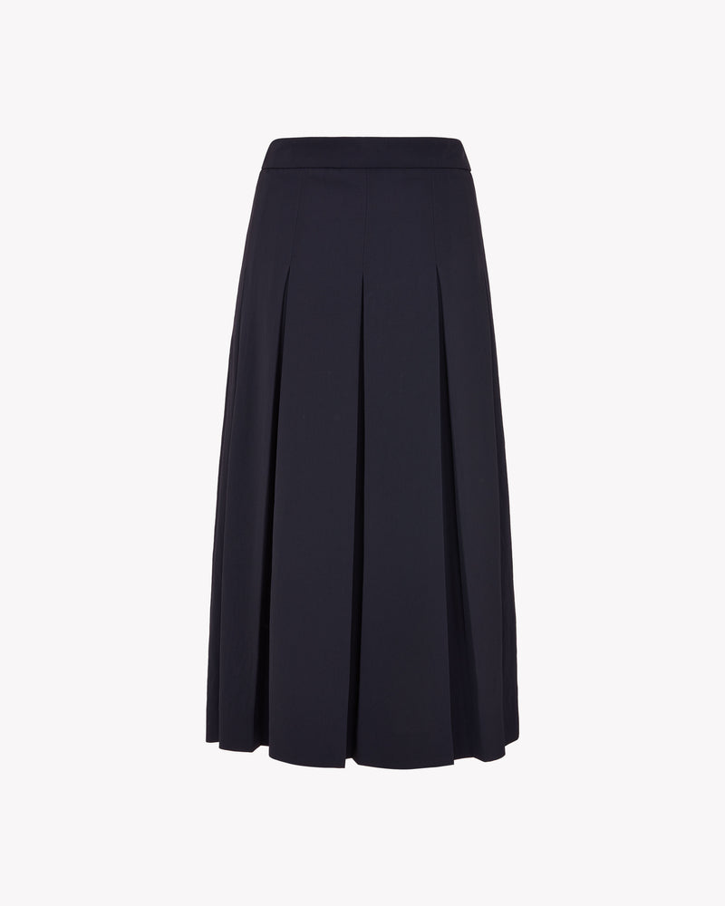 Pleated Midi Skirt - Dark Navy picture #2