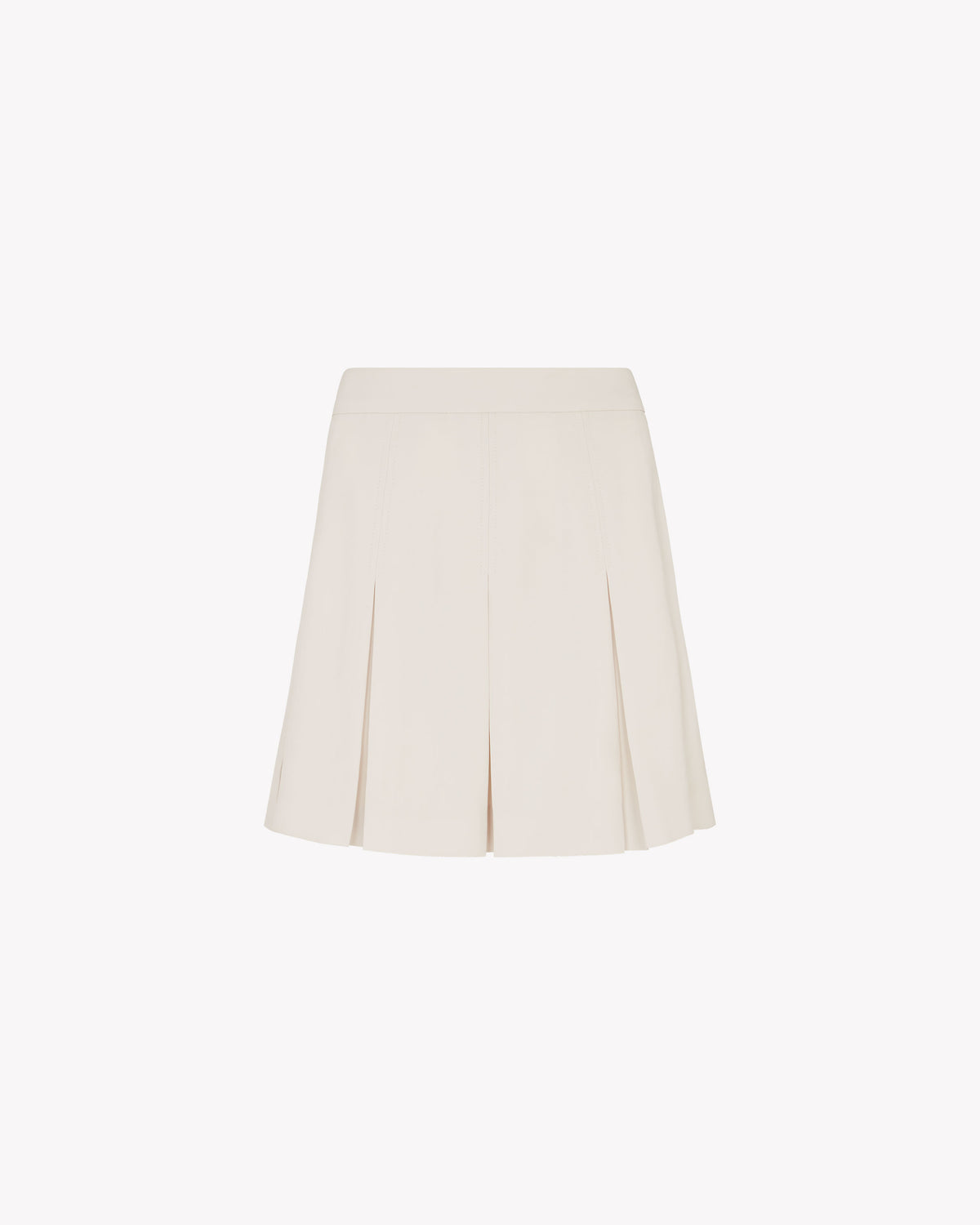 Pleated Mini Skirt - Ecru
