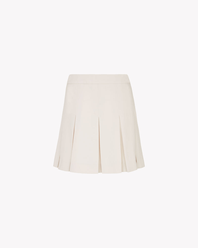 Pleated Mini Skirt - Ecru picture #2
