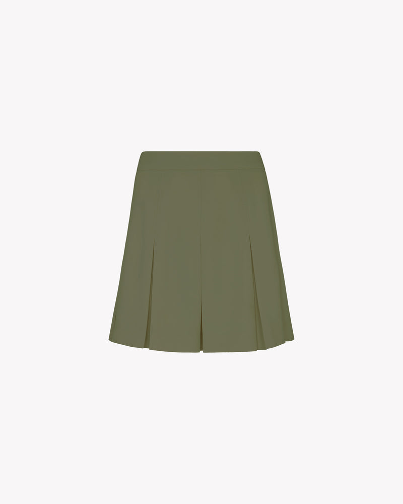 Pleated Mini Skirt - Khaki picture #2