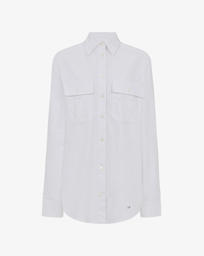 Soft Cotton Utility Shirt - White picture #2