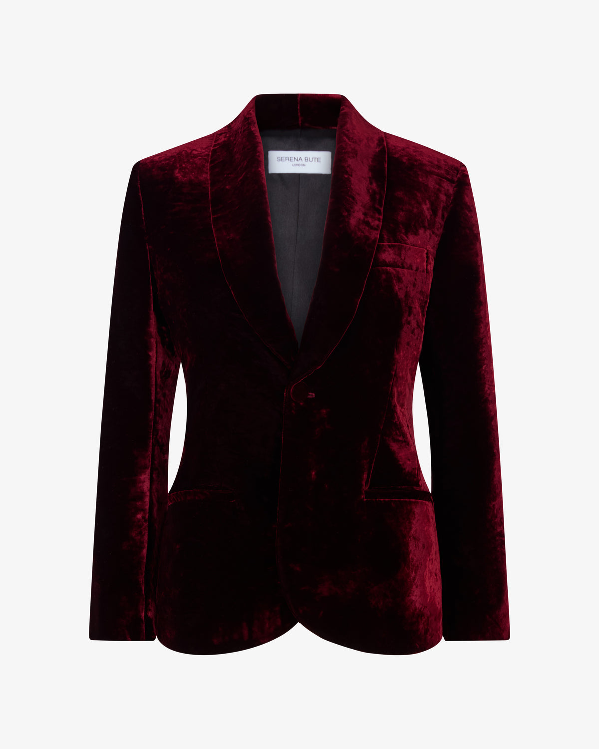 Velvet Blazer - Burgundy