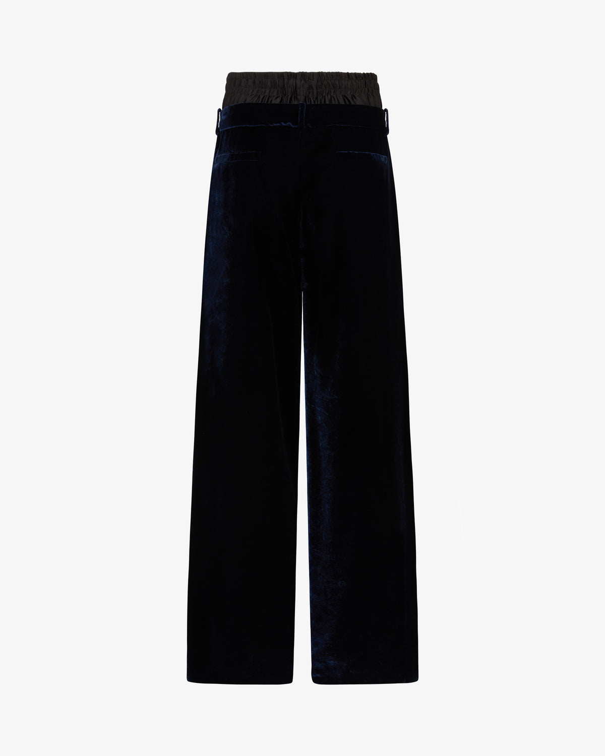 Velvet Double Waistband Relaxed Jogger - Navy