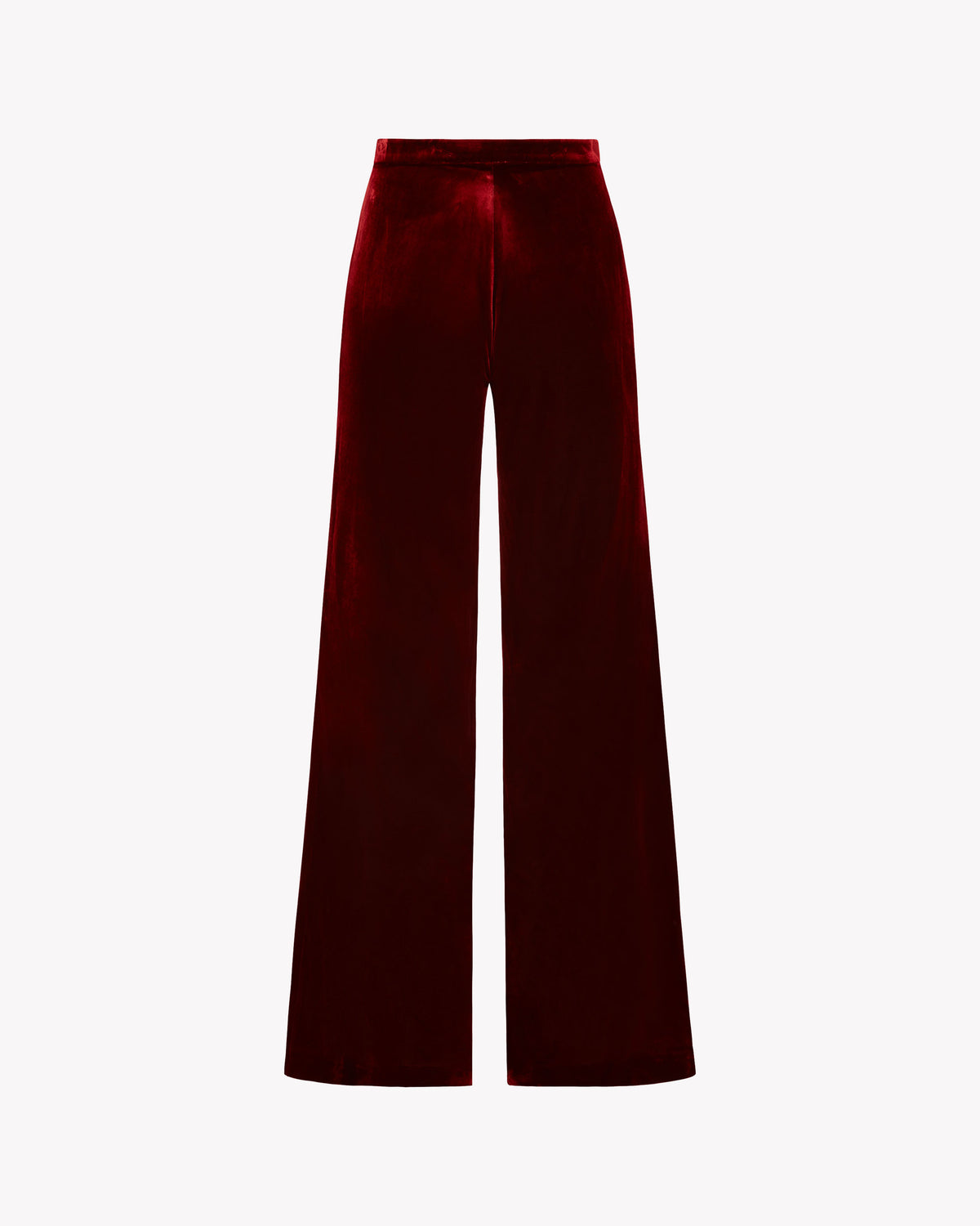 Velvet Flare Trouser - Red