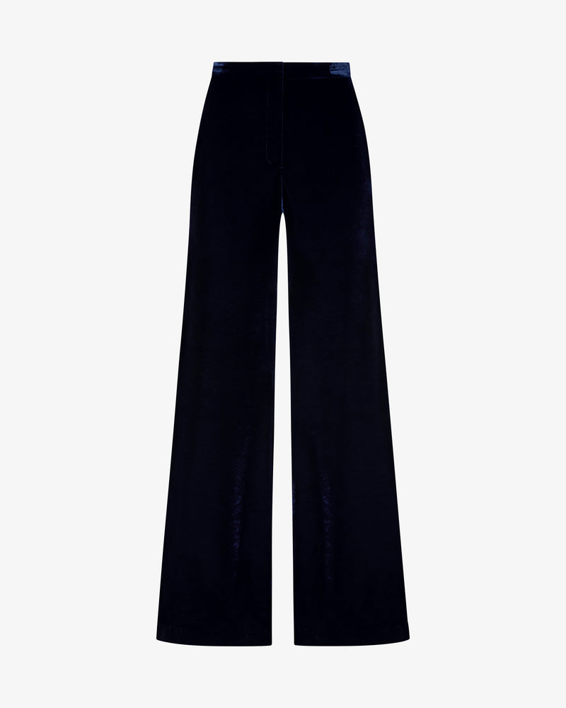 Velvet Flare Trouser - Navy picture #2