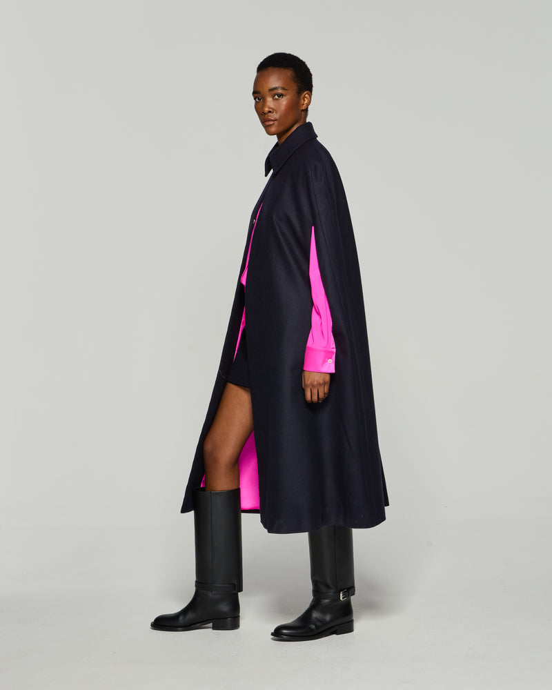 Wool Cape - Midnight Navy picture #4