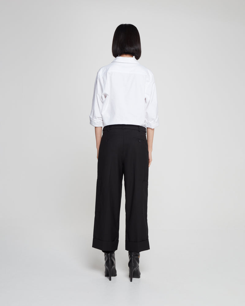 Wool Cargo Trouser - Black picture #4