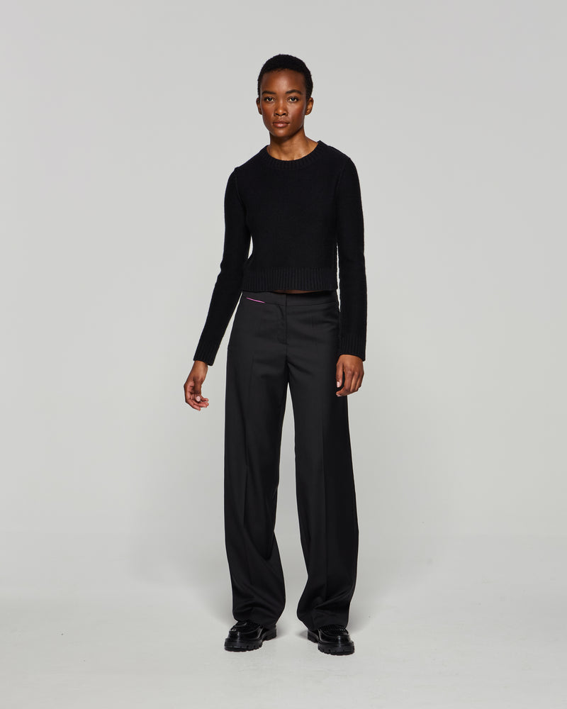 Wool Tapered Trouser - Black picture #3