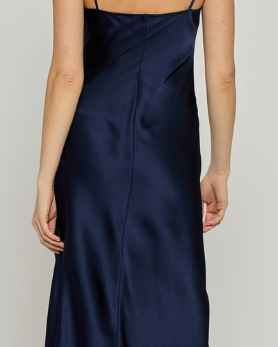 Satin Slip Dress '25 - Dark Navy SERENA BUTE
