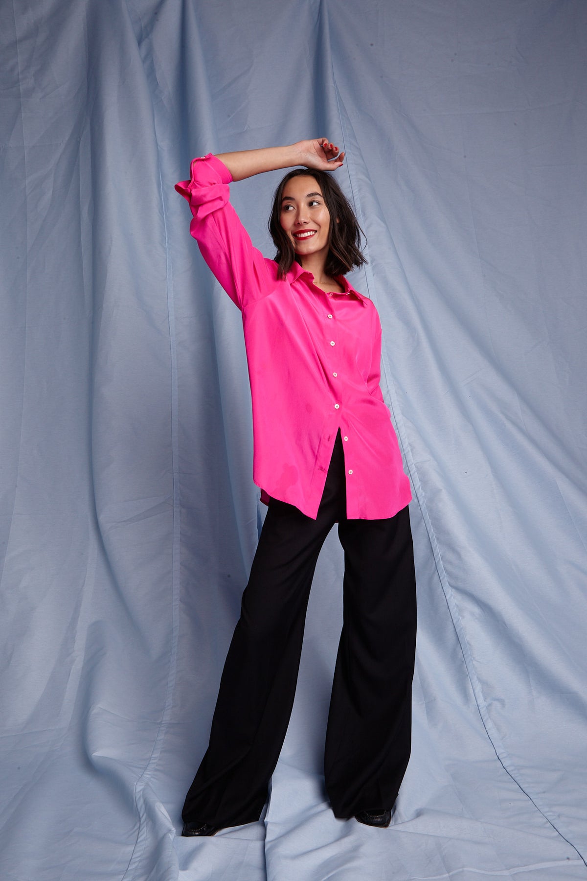 Oversized Shirt - Shocking Pink