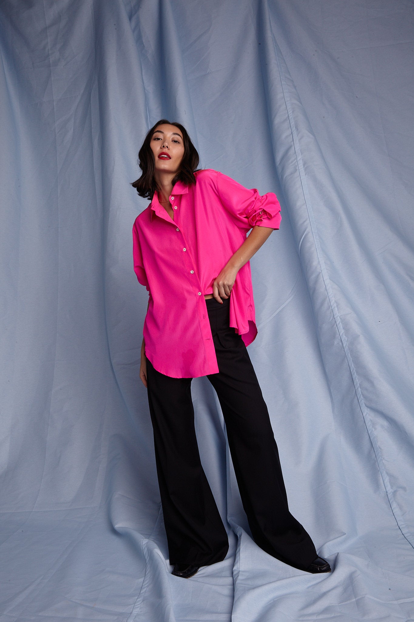 Oversized Shirt - Shocking Pink